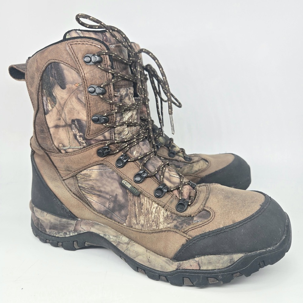 Guide Gear Hunting Boots Men's 13 Camo Country Pursuit 9" Waterproof Mossy Oak